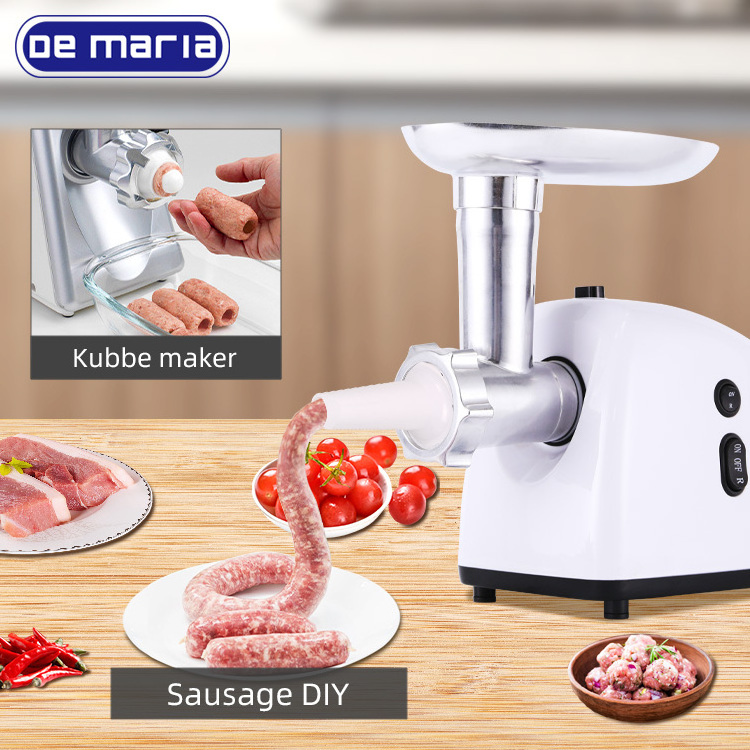 2021 Hot Selling Meat Mincer Grinding Mincing Hamburger household Sausage Maker Plate 1.5 HP Small Cutting Meat Grinder