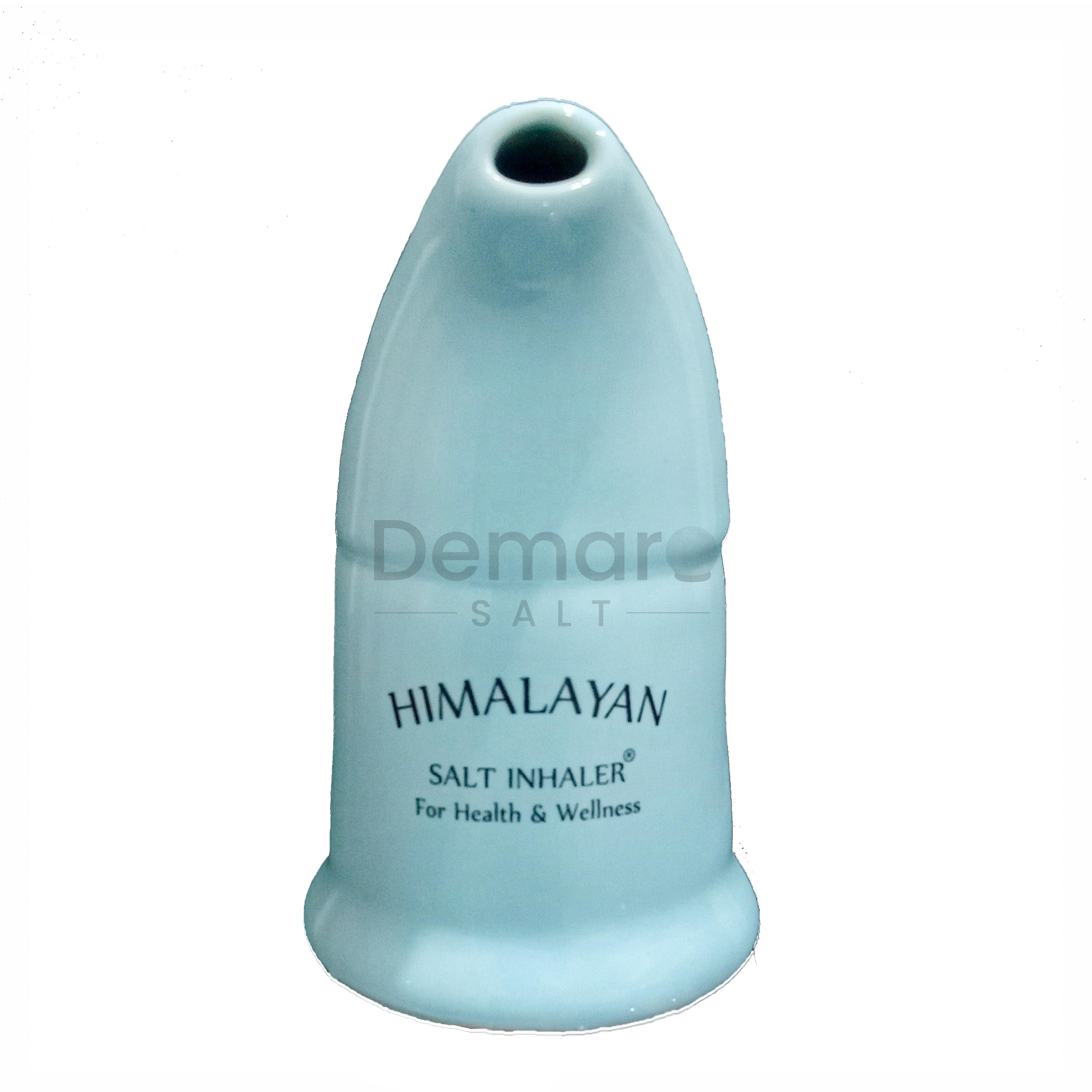 Wholesale Refillable Ceramic Made Himalayan Salt Inhaler in blue & White Color with 100% Pure Himalayan Salt for Asthma Patients