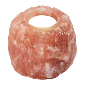 Natural Himalayan Rock Salt Scented Tea Light Candle Holder different shapes Gel Wax Candle for Home Decoration