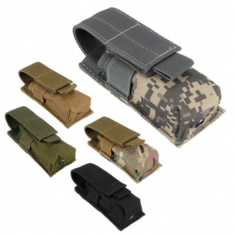 Durable Flashlight Bag Portable Waterproof Nylon Torch Holster Flashlight Bag With Magic Sticker Buckle