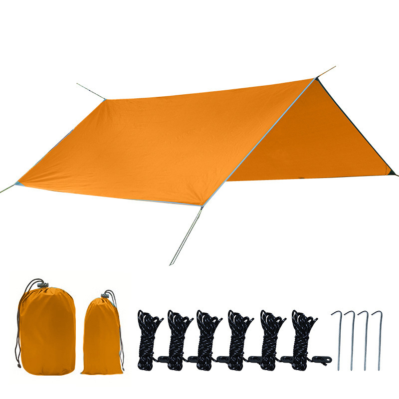 Girder Shelter Sun Shade Rain Fly Awning Camping Tarp With Tent Pole Beach Tent Sun Shelter