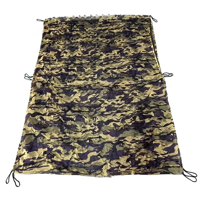 Outdoor camo leaf blind polyester light camo mesh camouflage net nets for hunting mesh hidden Desert camouflage netting