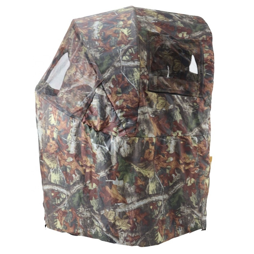 150D PU polyester tree camo Outdoor folding hunting blind tent camouflage shelter hunting blind chair tent