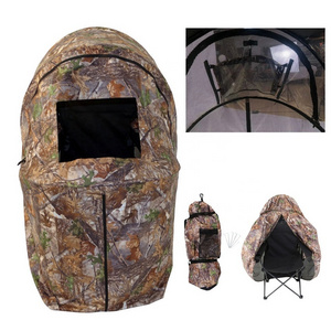 Outdoor See Through camo hunting Ground blind chair hunting tent chair for one or two man