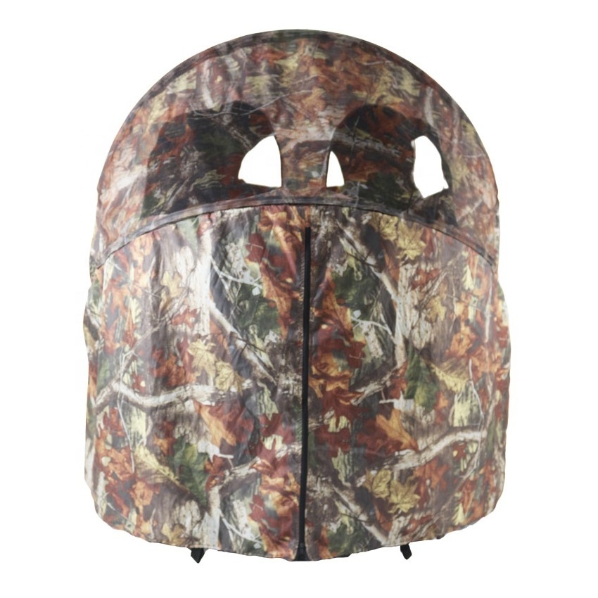 150D PU polyester tree camo Outdoor folding hunting blind tent camouflage shelter hunting blind chair tent