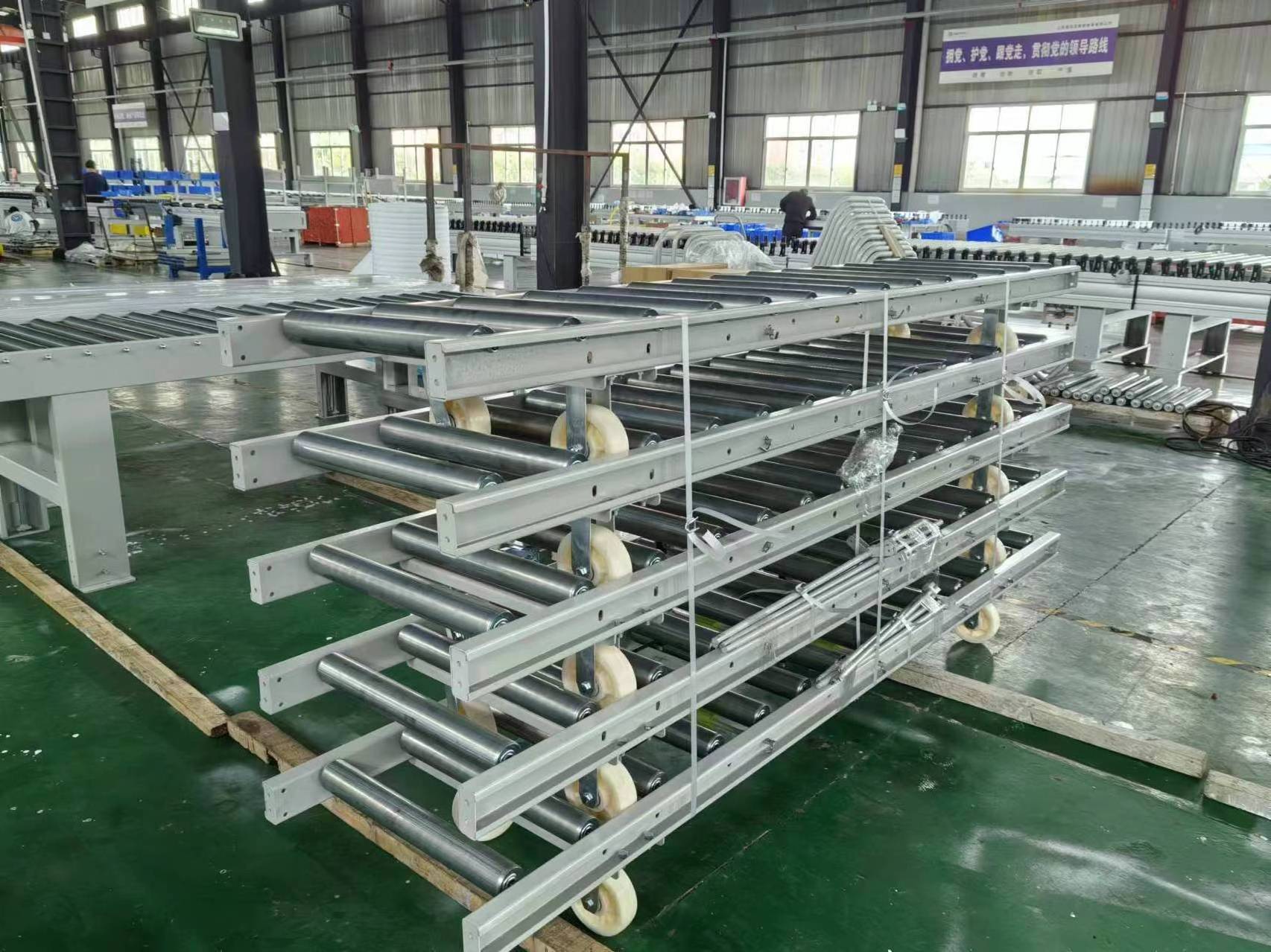 Factory Warehouse Non Power Unpowered Manual Roller Conveyor System For Truck Loading Unloading