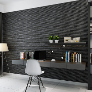 Hot Sale Design Feature Home Leather Brick Waterproof Decorative Interior 3D PVC Wall Panels Tiles