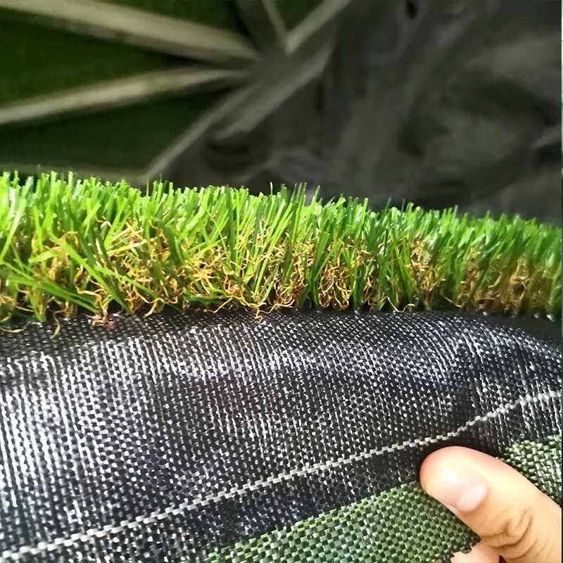 Pet Friendly 15-60mm olive green lawn artificial turf custom synthetic grass