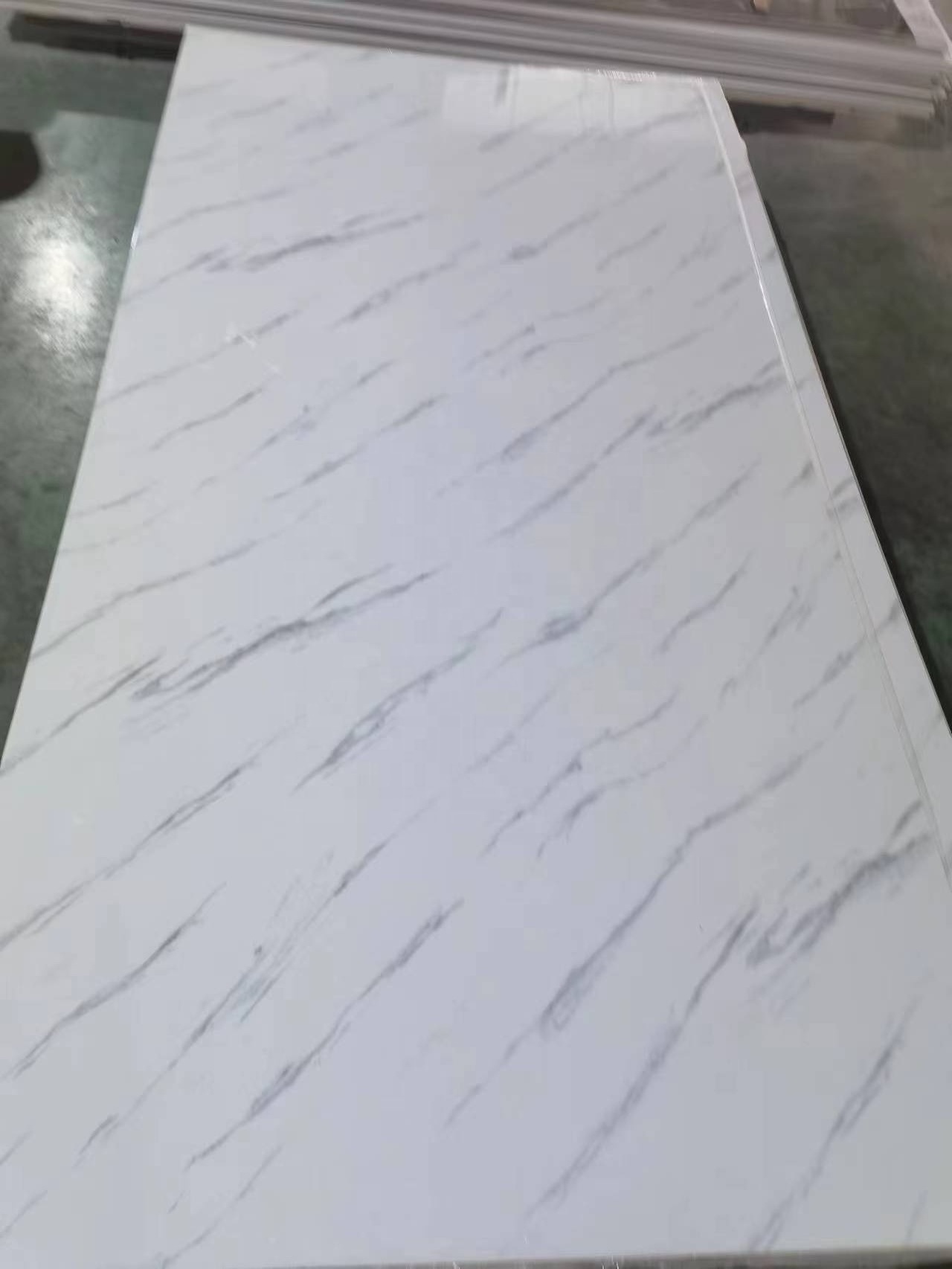 4*8  SPC wall panel/ high glossy 3d pvc Plastic sheet wall covering board bathroom PVC wall panels Marble Sheet