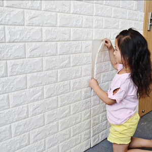 Modern Fashion Waterproof Easy-cleaning Self-Adhesive 3D PE Foam Brick Interior Decoration Wall Sticker