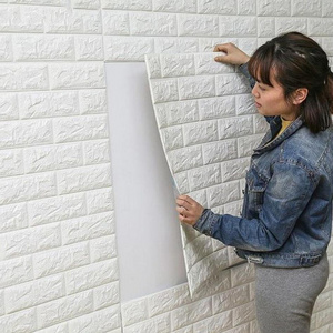 Hot luxury 3D Faux Waterproof Self Adhesive Foam Brick Interior Decoration Wallpaper Sticker