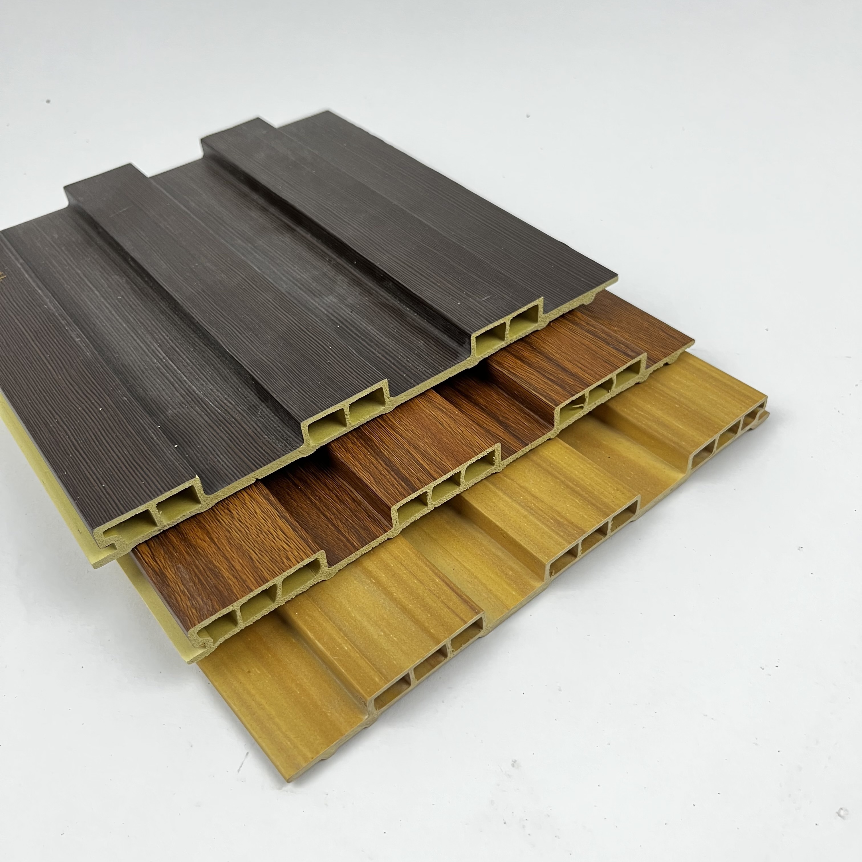 Fluted Interior Design 3D Wall Decor Siding Plank  Board Solid Slats Timber Wooden Cladding Products Plank Panel