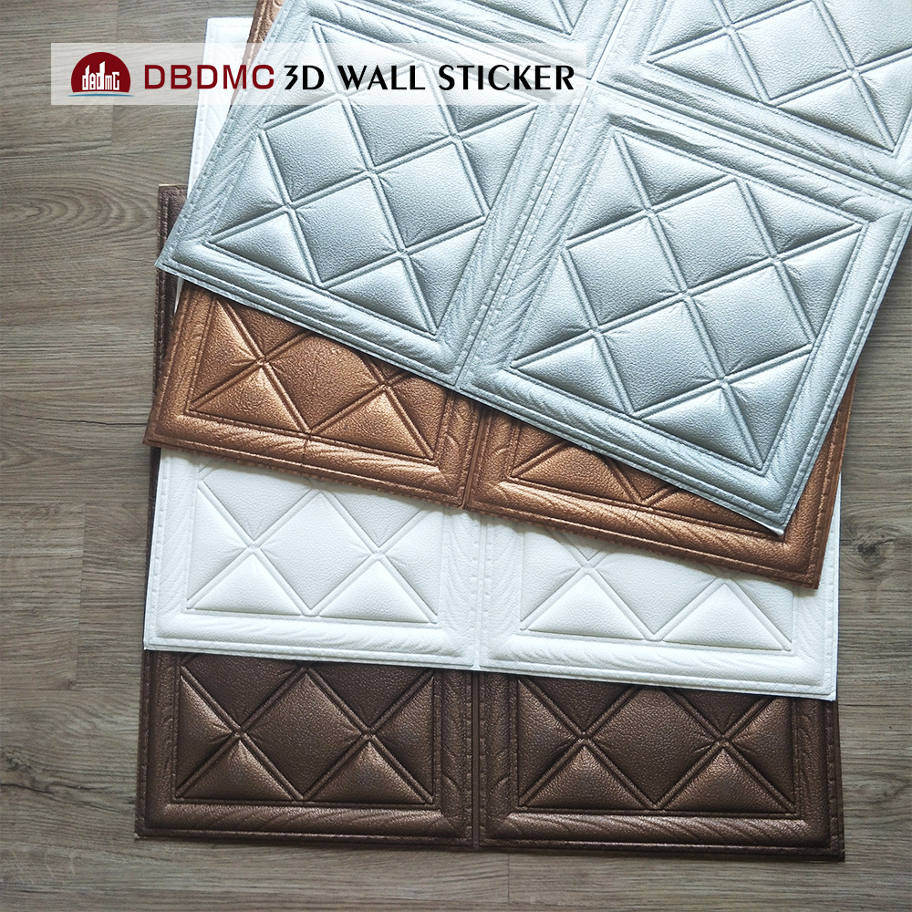 Hot Sale Design Feature Home Leather Brick Waterproof Decorative Interior 3D PVC Wall Panels Tiles