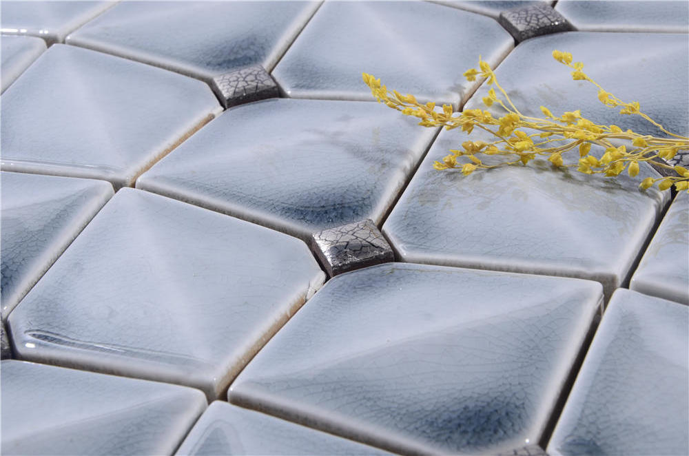 china low price ceramic glass mosaic for swimming pool tile