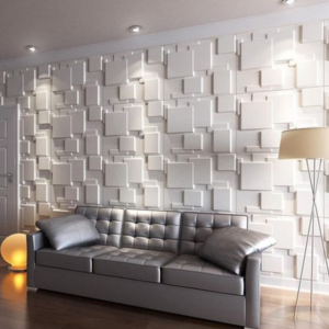 Custom European Simplicity Style Textured Plastic Home Decoration PVC 3D Decorative Wall Panel