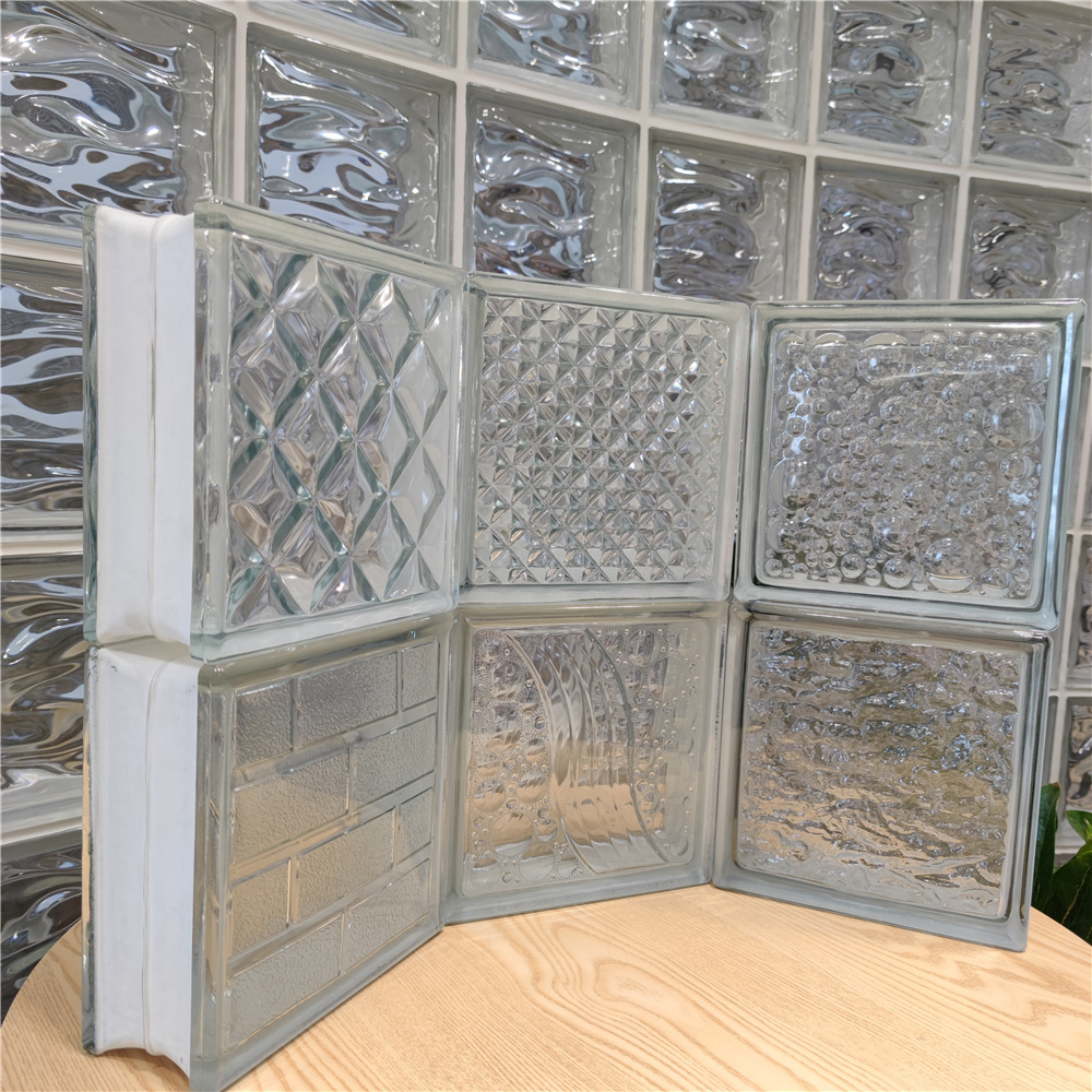 190x190x95mm clear glass block high quality glass brick use in bathroom or washroom decoration or partition wall