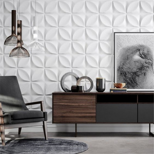 Wholesale Modern Art PVC 3D Wall Panels Waterproof Fireproof Tile Wallpaper For Home Decoration