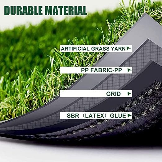 Factory Wholesale Synthetic Carpet Artificial Turf Grass Price for Football Lawn Garden and Sports Flooring Yellow Green Red