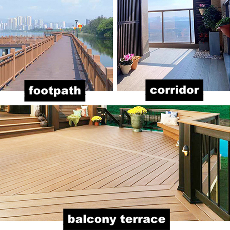 DBDMC Wpc Decking Outdoor Engineered Floor Anti-slip WPC Composite Decking WPC Decking Tiles