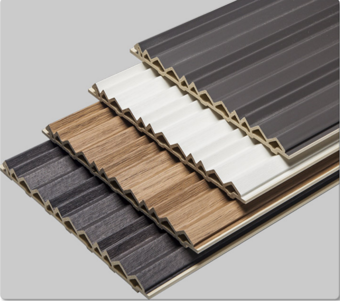 Fluted Interior Design 3D Wall Decor Siding Plank  Board Solid Slats Timber Wooden Cladding Products Plank Panel