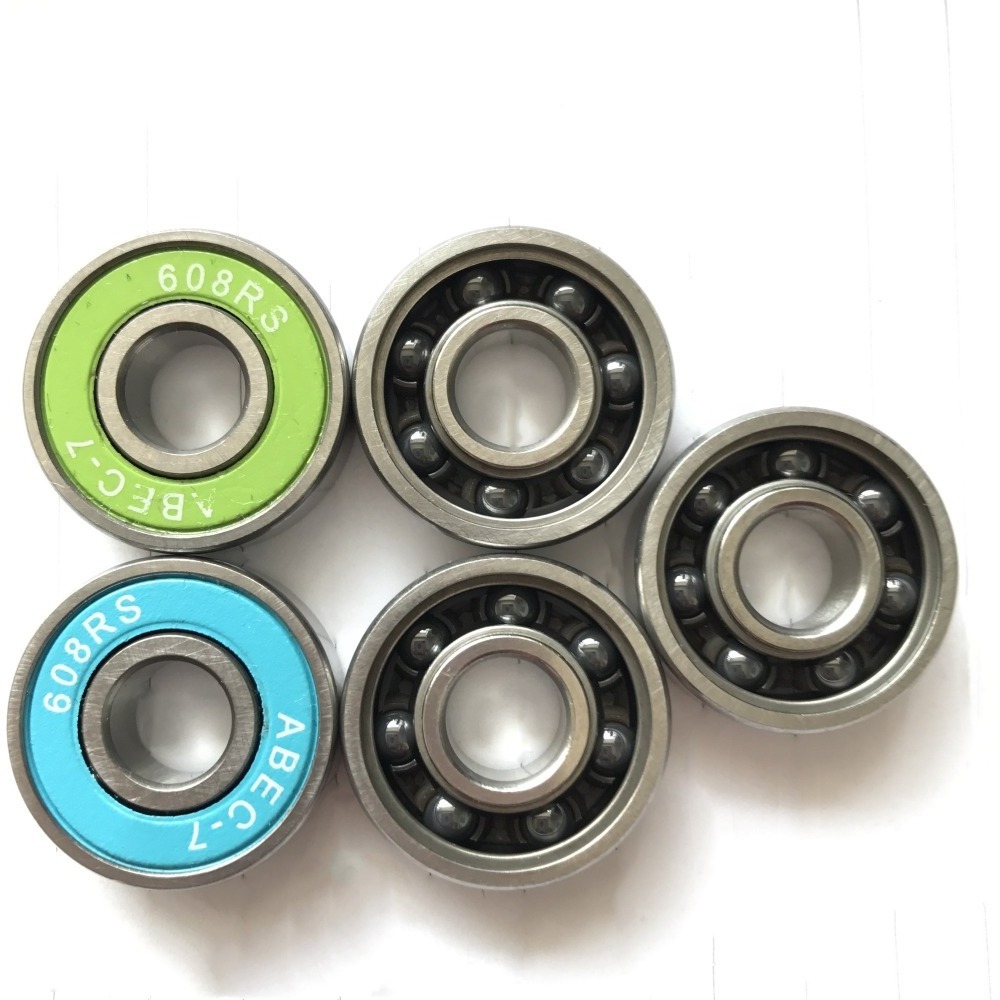 Abec 9 Miniature 6  big ceramic ball  bearing Roller Skateboard 608Rs Deep Groove Ball Bearing for Trolley Skate