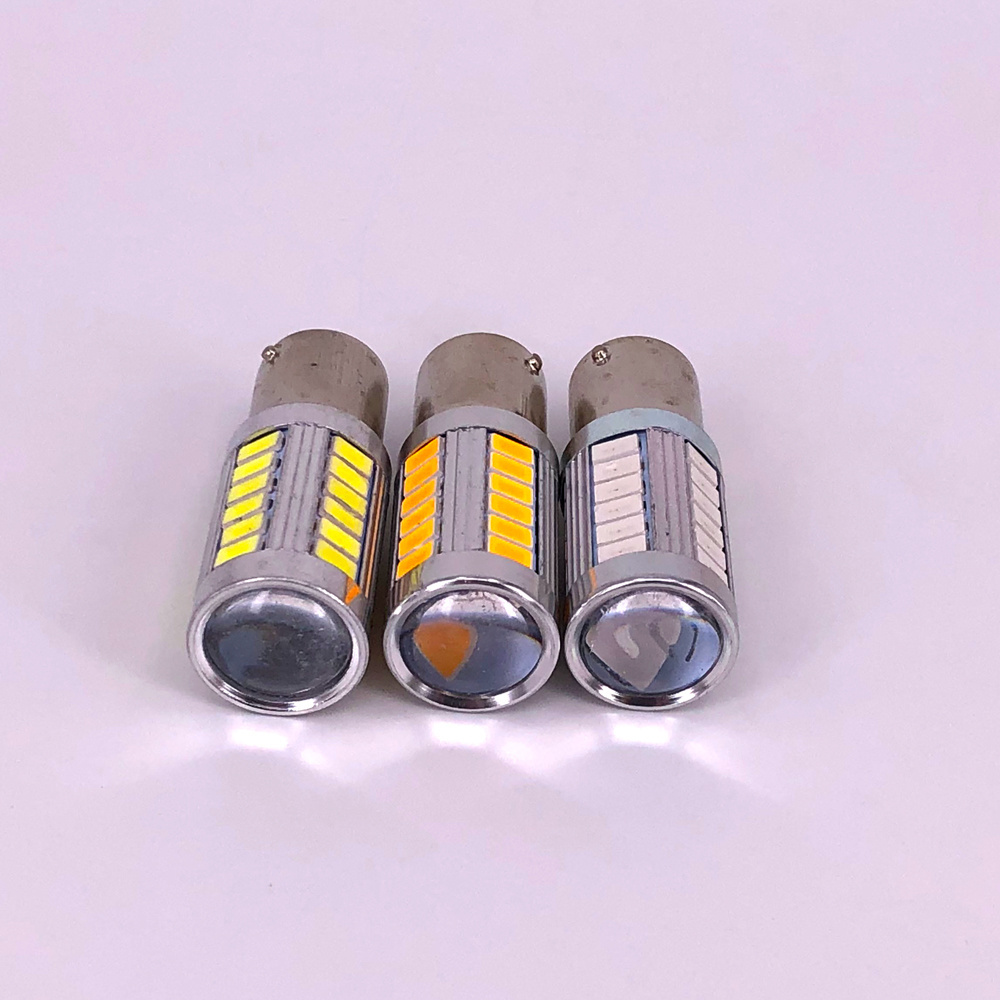 Customization 1156 BA15S Tail Parking Bulb Carturn Bulbs P21W 33 SMD Car LED Brake Light 1157 LED auto Car Turn Signal Lamp