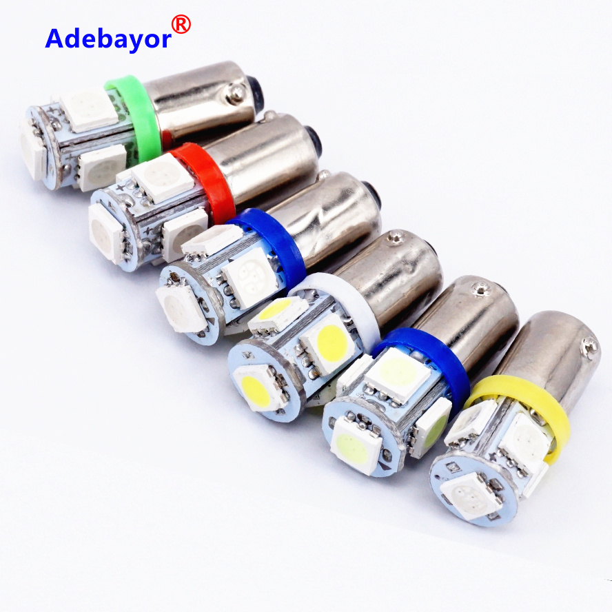 Customization BA9S T11 Canbus Error Free 5050 SMD 5 LED 5SMD Car Light Bulbs Turn Signal LED 12V 24V Tail lights T4W 3886X H6W 3