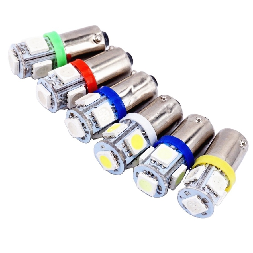 6V 12V 24V BA9S 5050 5SMD Led H21W Bulbs T4W Car Reverse Lights Auto Parking License Plate Light Side Indicator Lamp