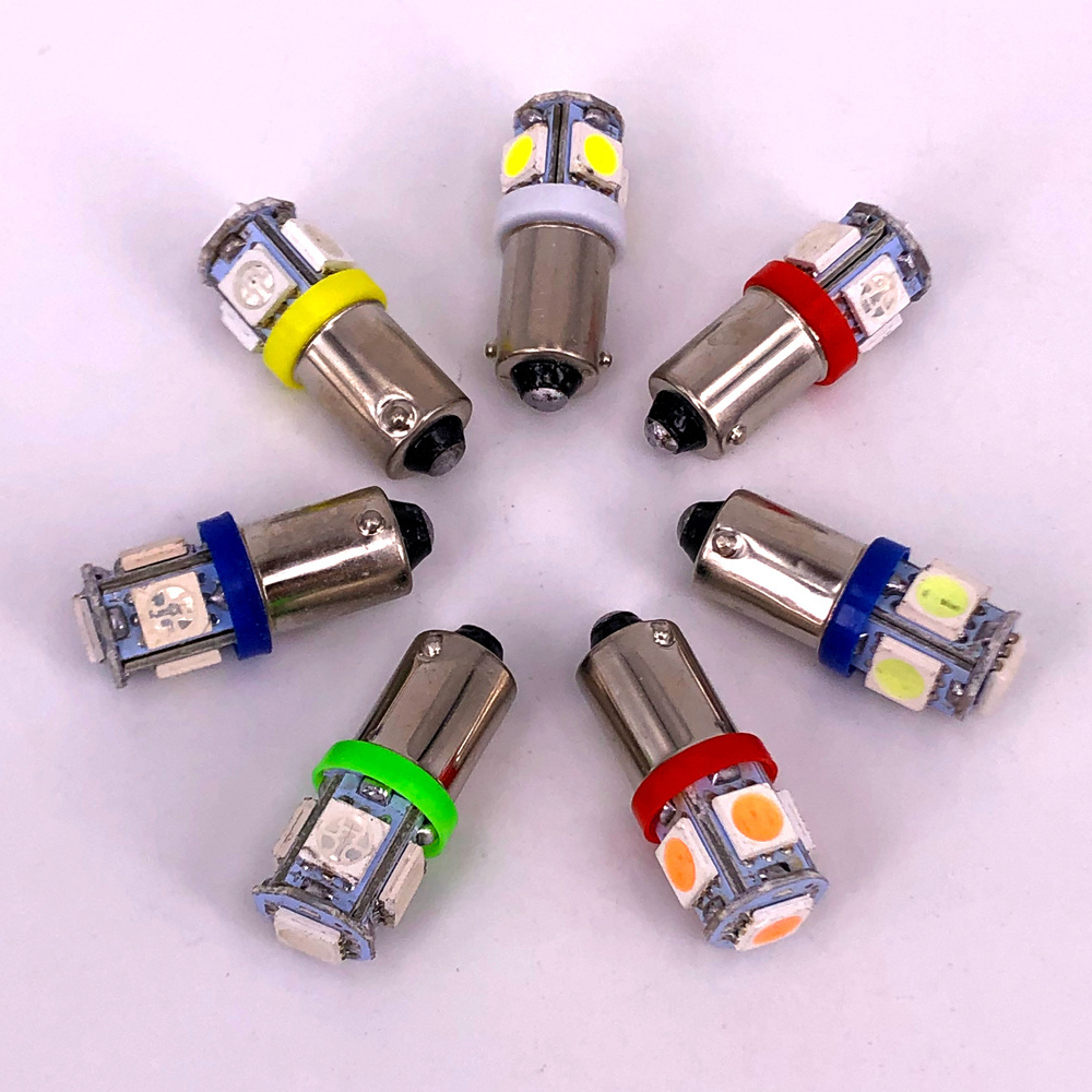 Customization BA9S T11 Canbus Error Free 5050 SMD 5 LED 5SMD Car Light Bulbs Turn Signal LED 12V 24V Tail lights T4W 3886X H6W 3