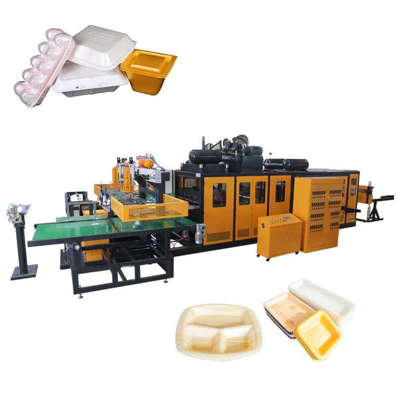 PS foam lunch box making machine automatic styrofoam disposable lunch tray plate dish vacuum forming machine