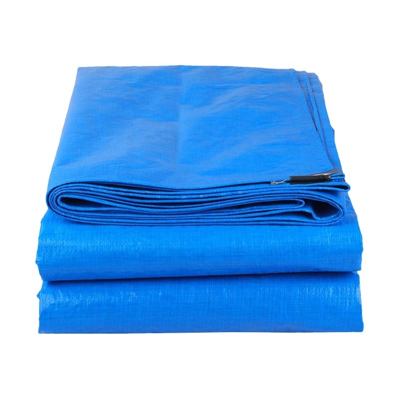 Blue /Sliver Canvas Fabric PE Tarpaulin Ready Made For Umbrella