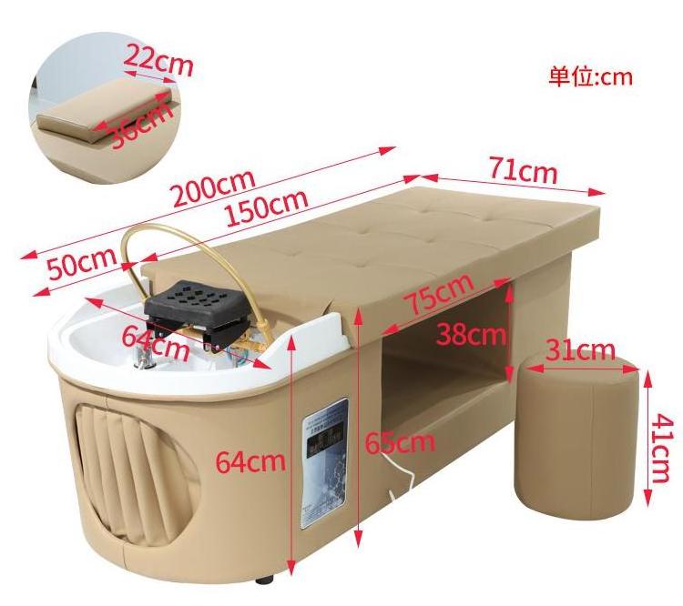 beauty shampoo modern japanese multifunction bed bowl hair basin with wash faucet foot oak side