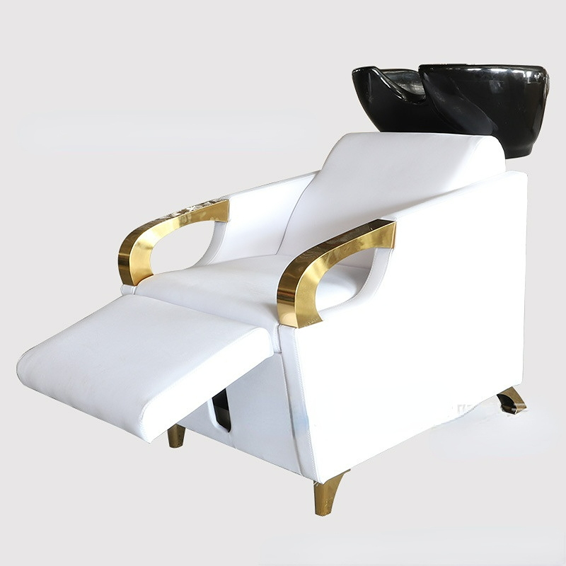 washing pink gold salon backwash units shampoo chair and bowl and chair hair salon furniture pink