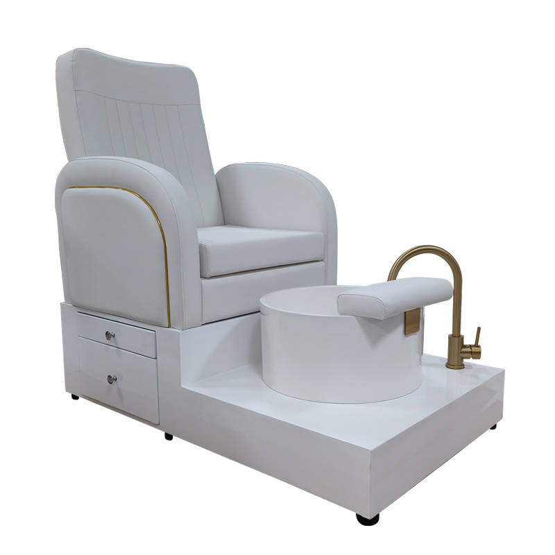 Daimi Luxury Purple Yellow Spa Pedicure Chair  No Plumbing Custom Color With Foot Bath Bowl For Salon