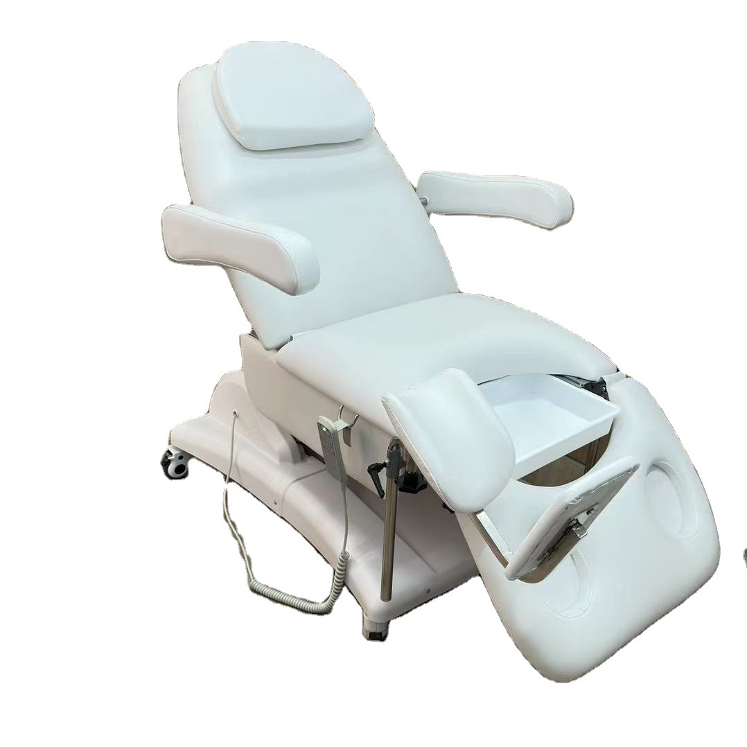 luxury fast delivery private label cosmetic electric facial bed white pink massage table beauty chair with 3 4 motors