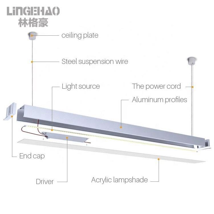 led linear fixture 61W linkable led linear light for led square linear light fixture and rectangle linear light