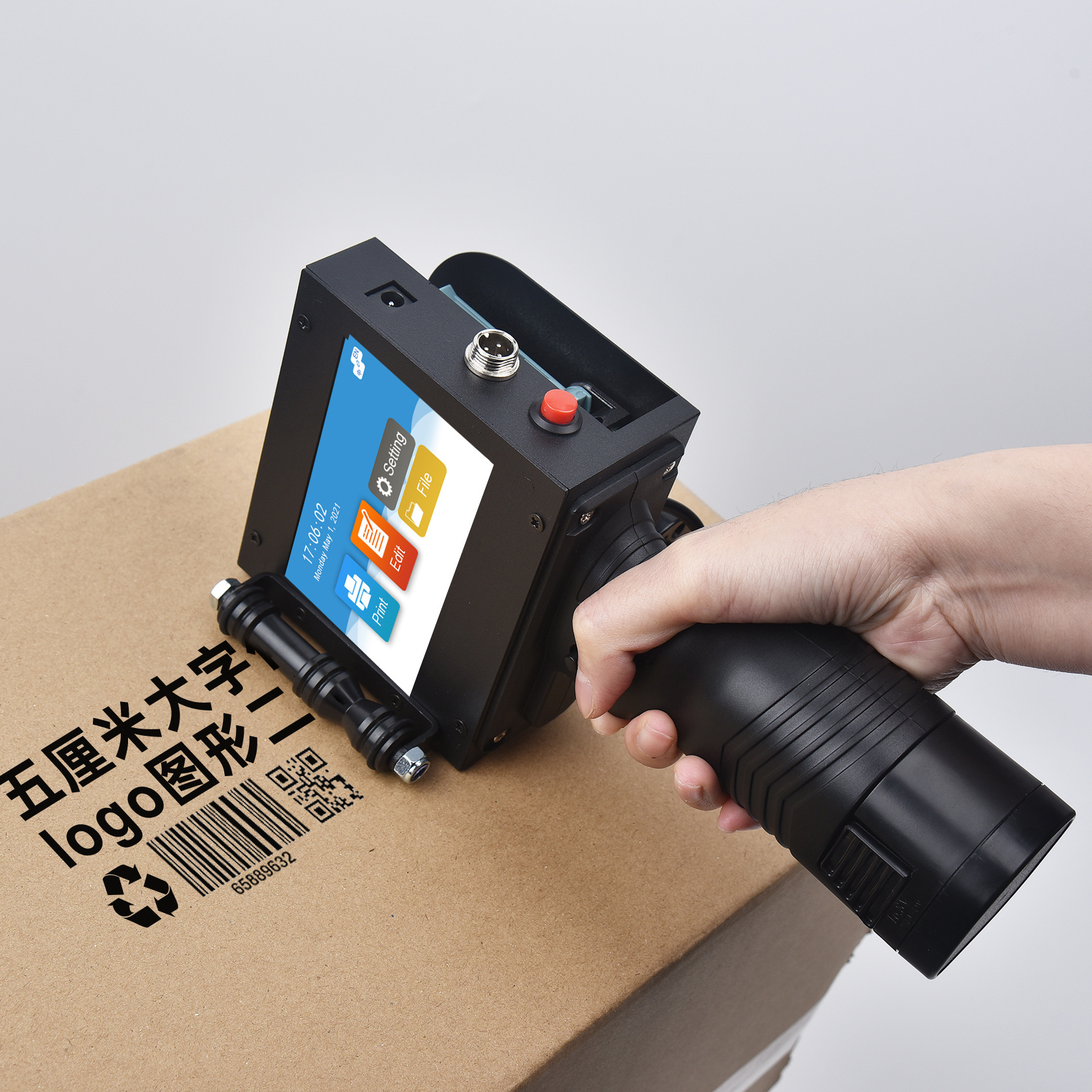 Demin T3 Small Handheld Printer 25.4mm Handheld Labeling Machine Carton Plastic Bag T-Shirt Bottle Printing Machine