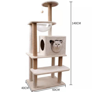 Factory In Stock luxury Multi-Level Cat Condo Cat Tree Scratching Tower For Multiple Cats Posts Perches Houses Hammock