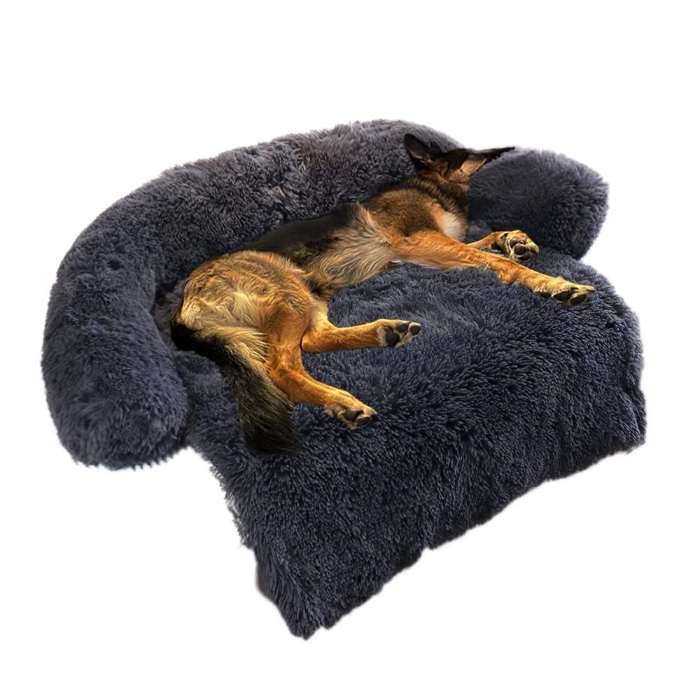 Wholesale Hot Luxury Modern Removable Waterproof Fluffy Cushion Dog Bed Couch Pet Sofa Bed Cover for Furniture Protector Dogbed