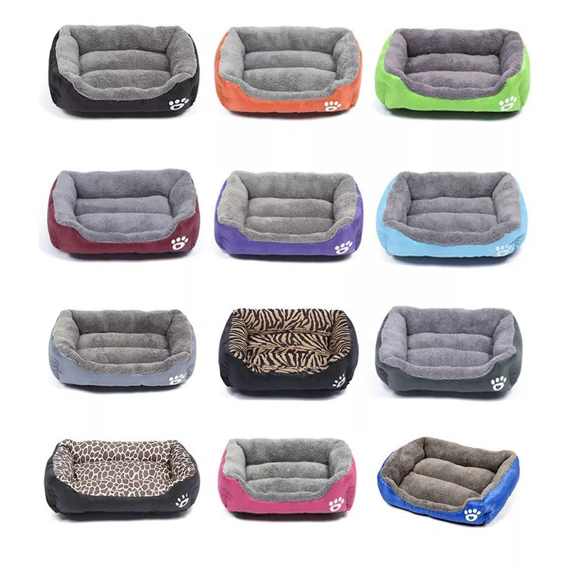 Factory wholesale Custom Luxury Pet Bed Soft Dog Nest Large Rectangle Dual Use Double Sided Breathable Pet Dog Cat Sofa Bed