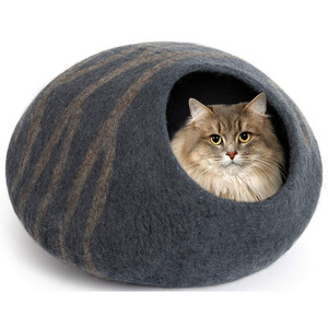 Wholesale Price custom High Quality Widely Used Eco Friendly Handmade washable luxury cute Wool Felt All Season pet Cat Cave