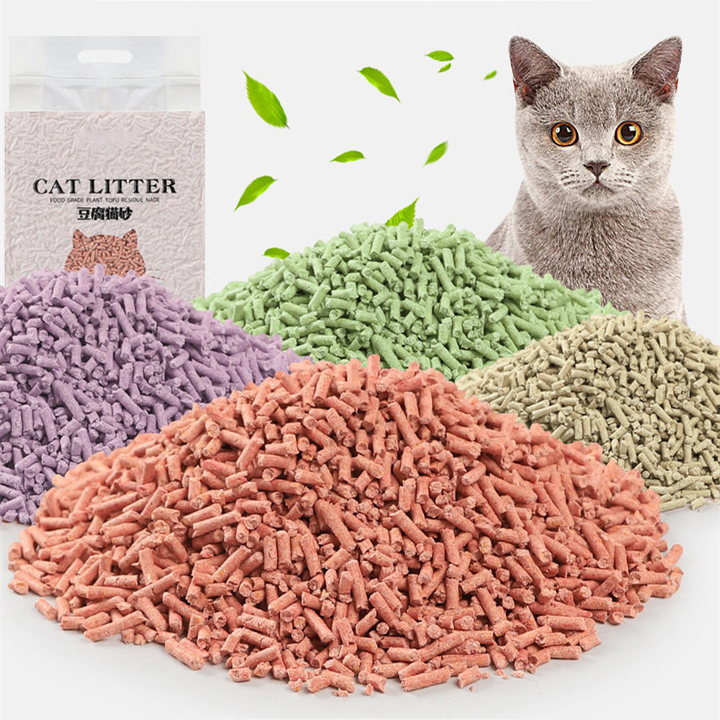 Factory Ultra Absorbent Dust Free strip shape Cat Litter Quickly Clumping Odor Control Flushable Bentonite  Tofu Cat Litter