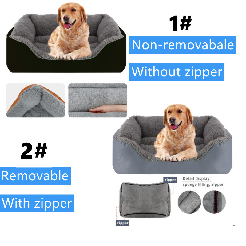 Factory wholesale Custom Luxury Pet Bed Soft Dog Nest Large Rectangle Dual Use Double Sided Breathable Pet Dog Cat Sofa Bed