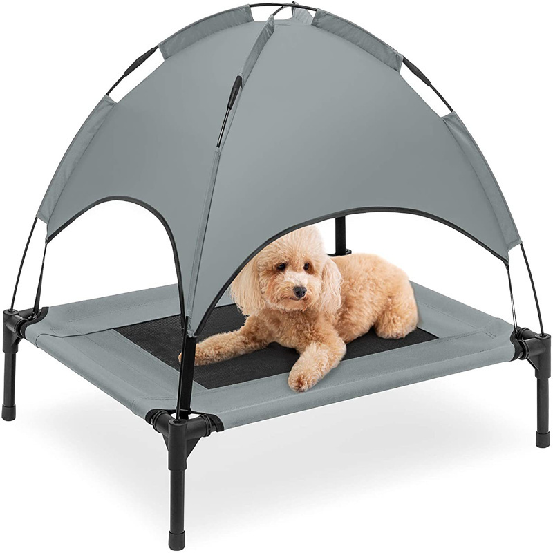 China manufacturer wholesale custom moisture-proof raised canopy bed outdoor tent pet bed for dog dogs with roof