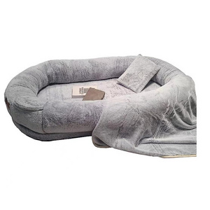 2023 Wholesale Hot Sales Washable Large Human Dog Bed Memory Foam Soft Pet Sofa Bed