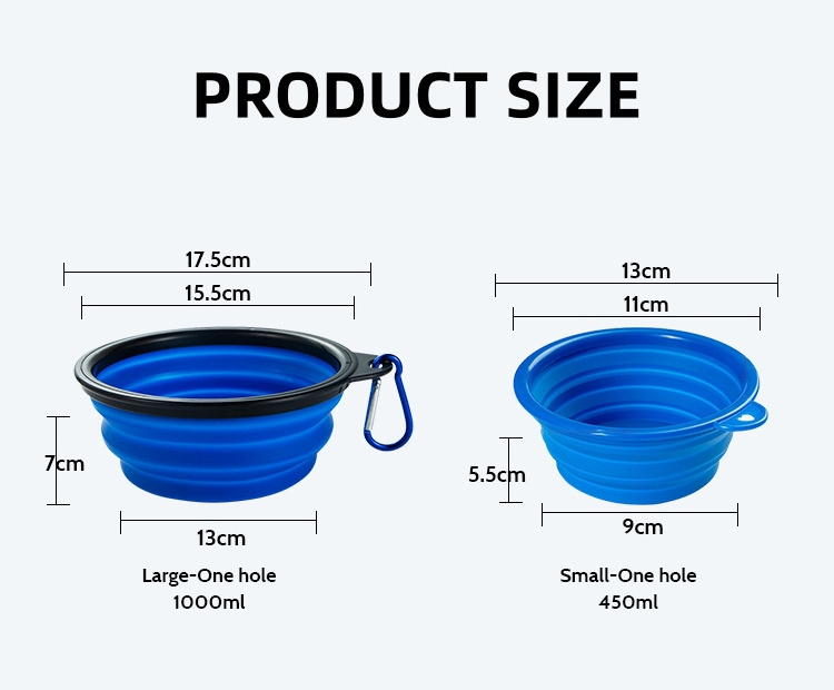 Hot Sale Manufacturer Pet Accessories Dog Outdoor Travel Portable Collapsible Folding Dog Food Water Feeder Travel Outdoor Bowls