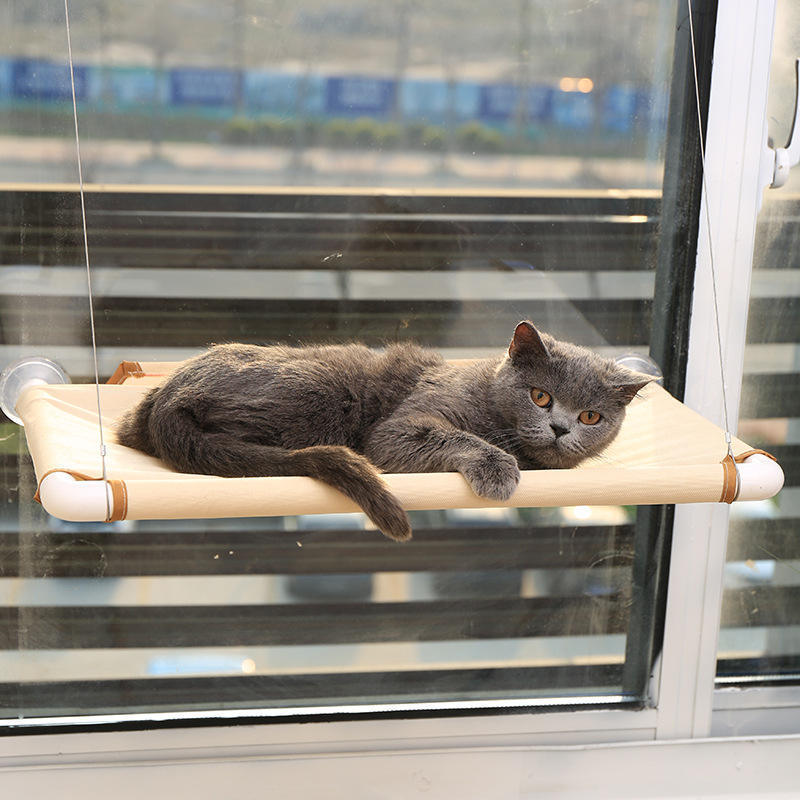 Removable Wholesale Label Window Wall Mounted Cat Hammock padded balcony climbing cat bed Cat Perch/Window Bed