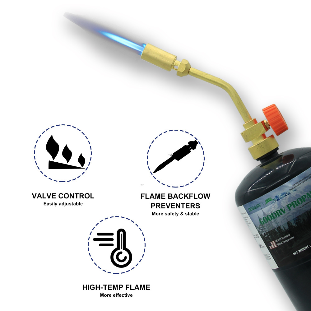 DEM GP1000  Blow Torch Adjustable Butane Mapp Hand Lpg Heating Propane Welding Gas Torch