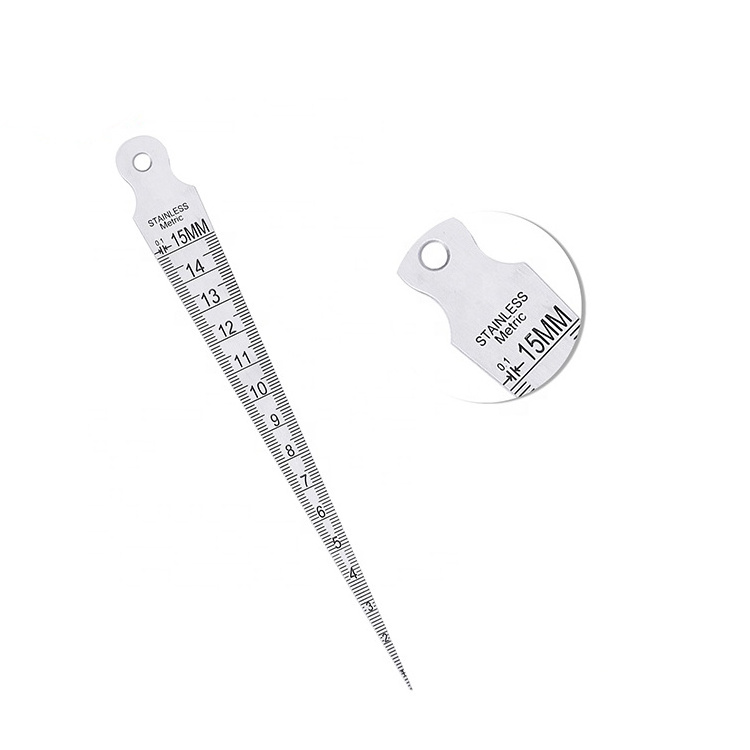 DEM WG006A Taper Type 1-15mm Weld Gage Stainless Steel Rulers Inspection Welding Gauge