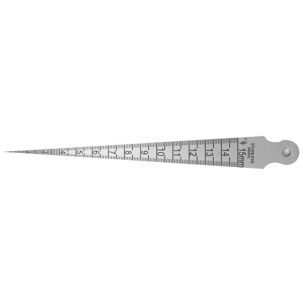 DEM WG006A Taper Type 1-15mm Weld Gage Stainless Steel Rulers Inspection Welding Gauge